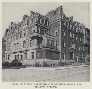 House of Henry Marquand, Sixty-Eightth Street och Madison Avenue (s/v foto) av American Photographer