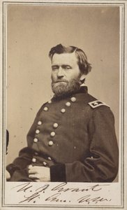 Generalmajor Ulysses S. Grant, officer i den federala armén av American Photographer