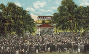 Miami, Florida, ca 1925: William J Bryans bibelkurs i Royal Palm Park (färgfoto) av American Photographer