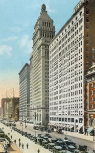 Michigan Boulevard ser söderut (färgat foto) av American Photographer