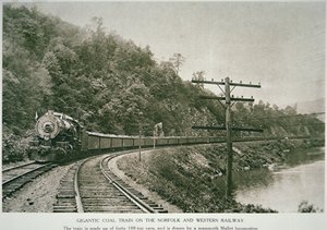 Norfolk & Western Railway, ca 1925 (s/v foto) av American Photographer