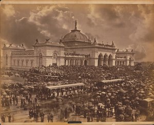 Invigningsdag, "The Orators", Centennial International Exhibition of 1876, Philadelphia av American Photographer