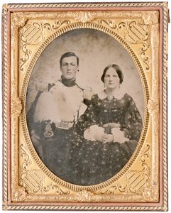 Porträtt av Hamilton Branch och en oidentifierad kvinna (daguerrotyp) av American Photographer