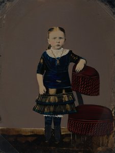 Porträtt av en flicka,1860-talet (foto) av American Photographer