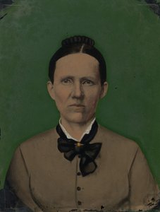 Porträtt av en kvinna,1860-talet (foto) av American Photographer