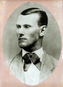 Porträtt av brottslingen Jesse James (1847-1882) strax före hans död. Fotografi 1882. av American Photographer