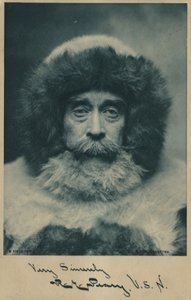 Robert Peary (1856-1920), amerikansk upptäcktsresande i Arktis (svartvitt foto) av American Photographer
