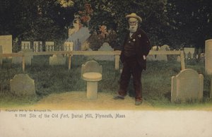 Platsen för det gamla fortet, Burial Hill, Plymouth, Massachusetts (färgfoto) av American Photographer
