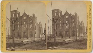 St. Michaels Church efter branden i Chicago 1871 av American Photographer
