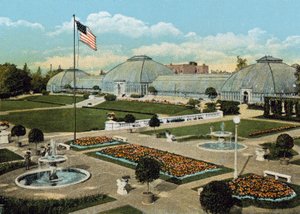 Sunken Gardens and Conservatory, Washington Park (färgad bild) av American Photographer