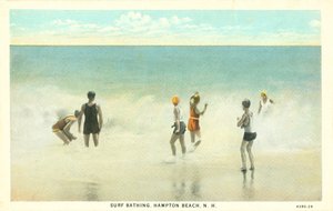 Surfbad, Hampton Beach, New Hampshire, ca 1920 (färgfoto) av American Photographer