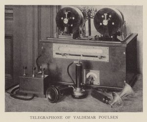 Telegraf av Valdemar Poulsen (svartvitt foto) av American Photographer