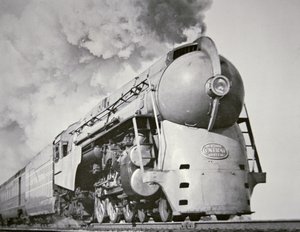 "Empire State Express" i New Yorks centralsystem 1938 (s/v foto) av American Photographer