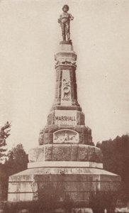 Monumentet till guldupptäckaren i Coloma, Kalifornien (svartvitt foto) av American Photographer