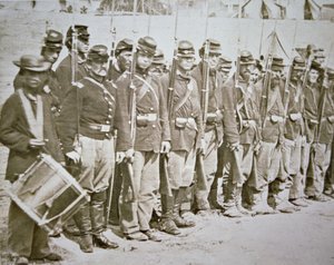 Sjätte Maine Infanteri Regt. Union Army, i parad efter slaget vid Fredericksburg av American Photographer