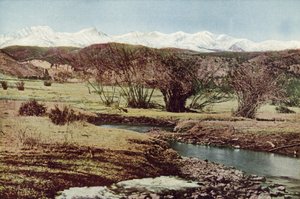 The Snowy Range, nära Trinidad, Colorado (färgat foto) av American Photographer