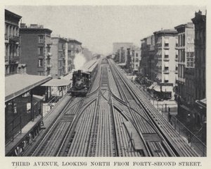 Third Avenue, ser norrut från Forty-Second Street (s/v foto) av American Photographer