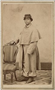 Oidentifierad afroamerikansk kvinna i uniform av American Photographer