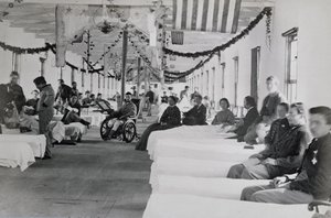 Avdelning på Armory Square Hospital, Washington DC, ca 1865 av American Photographer