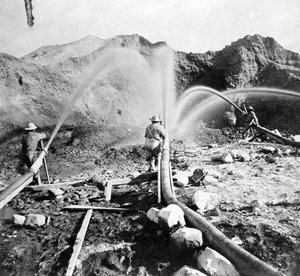 Washing Gold from the Hills, c.1866, från Gems of California Scenery publicerad av Lawrence och Houseworth, 1866 av American Photographer