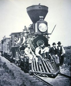 Arbetare på Chicago, Milwaukee & St Paul Railway Company, ca 1875 (s/v foto) av American Photographer