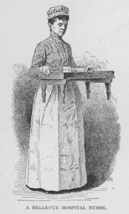 En Bellevue Hospital Sjuksköterska (litho) av American School