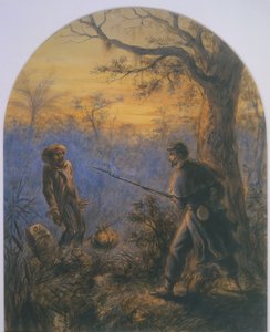 En flyende slav (akvarell på papper) av American School