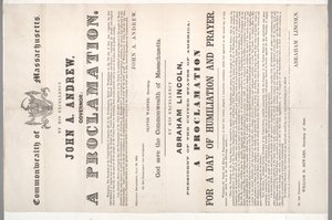 En proklamation om en dag av förödmjukelse och böne, 28 juli 1864 av American School
