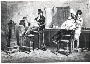 A Richmond Barbers Shop, 1861 av American School