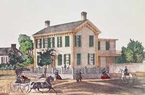 Abraham Lincolns (1809-65) bostad av American School
