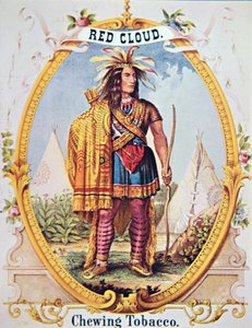 Annons för "Red Cloud Tobacco" av American School