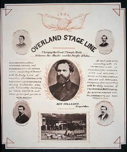 Annons för Overland Stage Line av American School