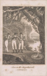 Alexander Wilson och följeslagare på Susquehanna, 1809 av American School