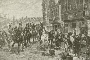 Alvas Last Ride through Amsterdam, från målningen av Chas Rochussen av American School