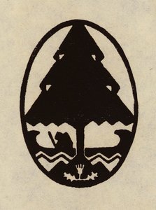 Amerikanska varumärken och enheter: Wahtonah, A Camp for Girls, Cape Cod Bay (litho) av American School