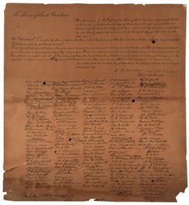En förordning om att upplösa unionen mellan delstaten South Carolina, 20 december 1860, tryckt 1861 av American School