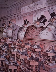 Antitrust-tecknad film om "chefer i senaten" av American School