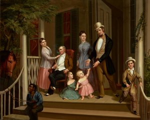 Ashe-Moses Family Group, ca 1845 (olja på duk) av American School
