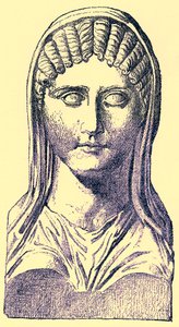 Aspasia, illustration från History of Greece av Victor Duruy, publicerad 1890 (digitalt förbättrad bild) av American School