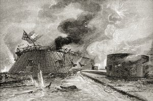Battle between the Monitor and Merrimac 1862, från 