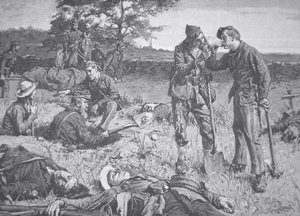 Mellan linjerna under vapenvila (litho) av American School