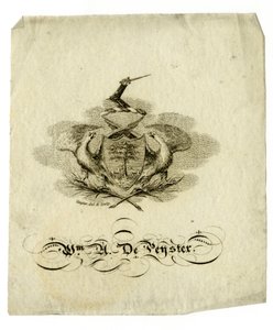 Bokskylt av William Axtell De Peyster (1793-1856), ca 1840 av American School