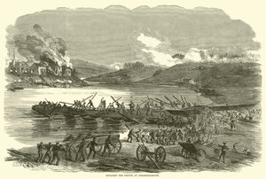 Bygger bron i Fredericksburg, december 1862 av American School