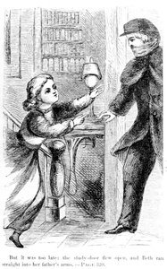 Men det var för sent: studielottningen flög upp och Beth sprang rakt in i sin fars famn, 1868 av American School