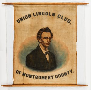 Kampanjbanner för Abraham Lincoln, Montgomery County av American School