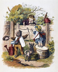 Barnträff i ”” Schnick, schnack, småsaker för de minsta””, barnspel. ed. London- Georges Ronthedge och söner. New York, Den breda vägen Ludgate n.d. c. 1890. av American School