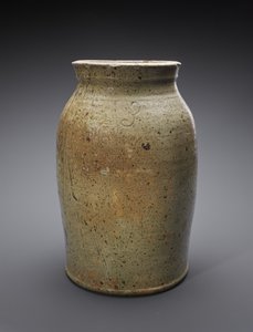 Churn, c. 1865-1900 (alkaliskt glaserat stengods) av American School