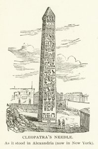 Cleopatras Needle, som den stod i Alexandria, nu i New York av American School