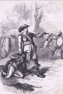 Överste Atherton och indianerna 1661, illustration från Cassell