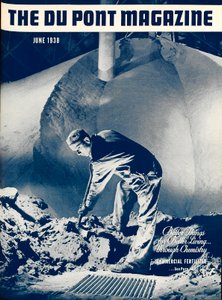 Commercial Fertilizer, framsidan av DuPont Magazine, juni 1938 av American School